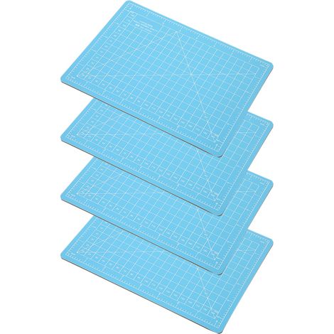 Tapis de découpe bleu ciel A5 en 4 pièces, plaque à graver pour tampon encreur (1/5)