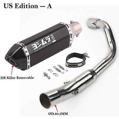 Sistema Completo De Escape Para Motocicleta, Silenciador De Tubo De Enlace Medio Modificado, Extrable, Db Killer, Para Honda Cb600f Hornet 600, Cb600( US Edition-A) (1/5)