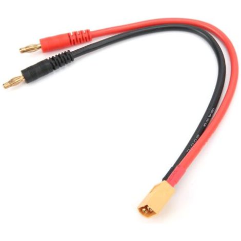 Pair - SJLERST Adaptateur de Connecteur Mâle Fiche XT60 à Fiche Banane Connecteur mâle Bullet 4.0mm 4mm avec Câble 12AWG 20CM Adaptateur et connecteur pour câble courant faible (1/5)