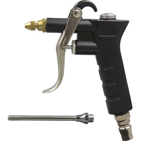Pistolet à air comprimé poignée plastique rouge buse coudée outil pneumatique souffleur à poussière nettoyeur