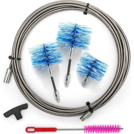 1 Kit Ramonage Conduit Fumée Ø 80 100 120 Mm Longueur 6 M Hérisson Articulé Poêle Granulés (1/5)