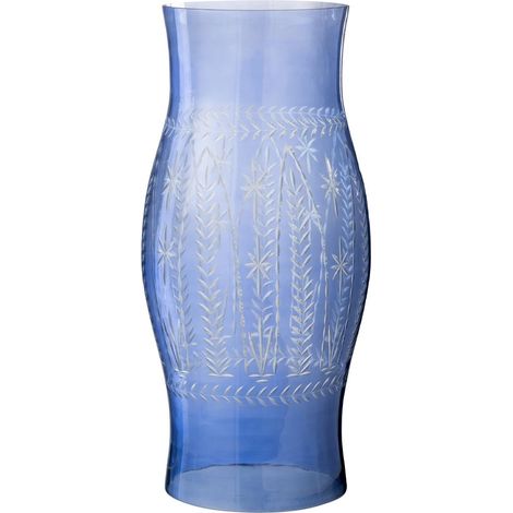 Photophore en Verre "Tarifa" 39cm Bleu
