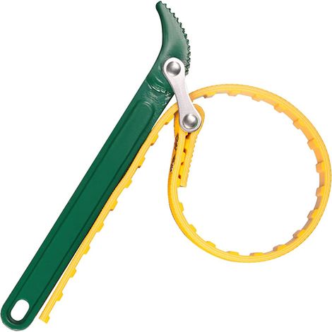 Llave de correa para filtro de aceite - 9 pulgadas - Multifuncional - Llave de correa de goma - Llave de carraca para abrebotellas, tubos ajustables - Herramienta manual (1/5)