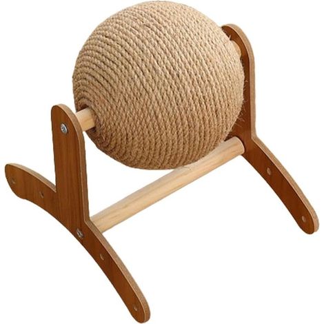 Tiragraffi per gatti a forma di palla di sisal - Palla per gatti in sisal rotante con (1/5)