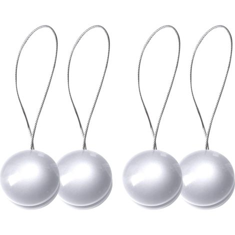 pares de sujetadores magnéticos para cortinas, 35 cm, decorativos, para dormitorio, sala de estar, oficina, color plata. (1/5)
