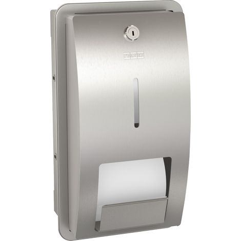 KWC Wc-doppelrollenhalter, STRATOS, Edelstahl, 183x331x142 mm, Unterputz