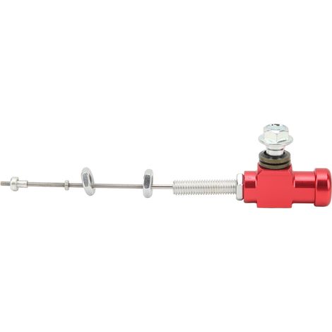 Pompe d'embrayage et de frein pour moto, fonctionnement fluide, tige de maître-cylindre d'embrayage en alliage d'aluminium pour pit bike, dirt bike, quad, ATV, rouge (1/5)