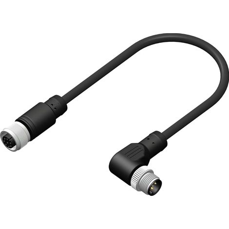 Connecteur pré-câblé RS PRO 8 conducteurs , Fiche femelle droite Femelle vers Fiche mâle coudée, 2m ( Prix pour 1 )