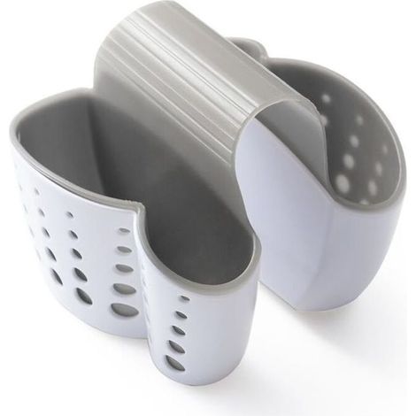 Porte-éponge pour évier de cuisine, porte-savon pour évier de cuisine, support de robinet en plastique pour évier, égouttoir pour évier double (1/4)