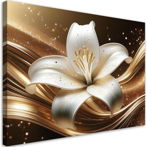 Quadro su tela, Fiore d'oro - 120x80 (1/5)