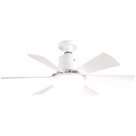 Petit ventilateur de plafond LED, abat-jour plat 40W, ventilateur carré, petit ventilateur télécommandé à 6 pales(hors plafond suspendu) (1/4)