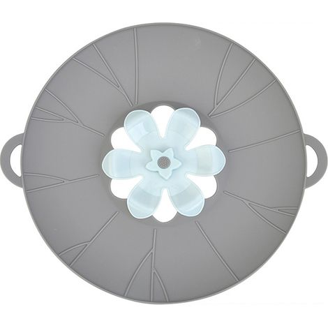 Couvercle silicone anti-débordement en forme de fleur pour casseroles, anti-éclaboussures, arrête les débordements, ustensile de cuisine. (1/5)