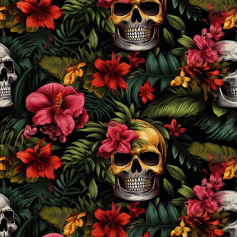 Tela Oxford decorativa para exteriores - Motivo de calavera I DX4216 (1/5)