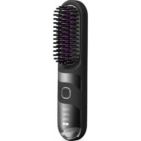 Brosse Lissante Chauffante Sans Fil - Portable et Rechargeable avec Température Réglable (1/5)