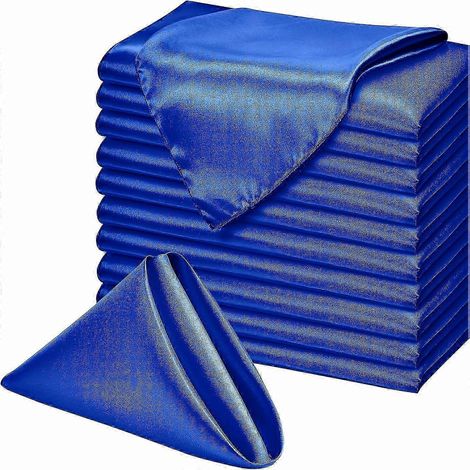 Lot de 10 mouchoirs de poche en polyester pur, pour toutes occasions.