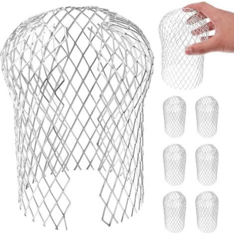 BUNTHAUS Lot de 6 protège gouttières en aluminium, anti rongeurs et extensibles, adaptées aux gouttières de balcon et toit