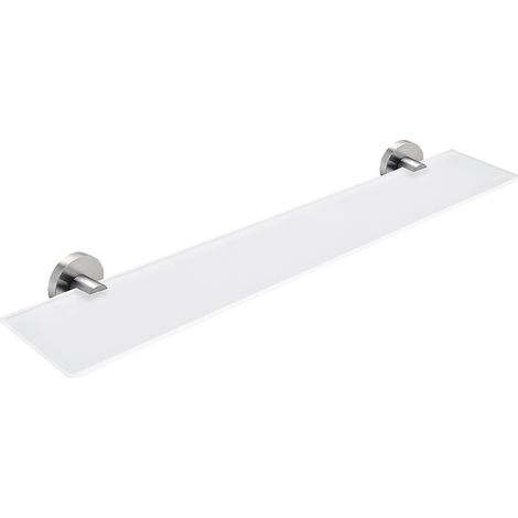 Tablette Verre L.60 Cm, Avec Fixation Inox Brossé, Unix Nimco (1/4)