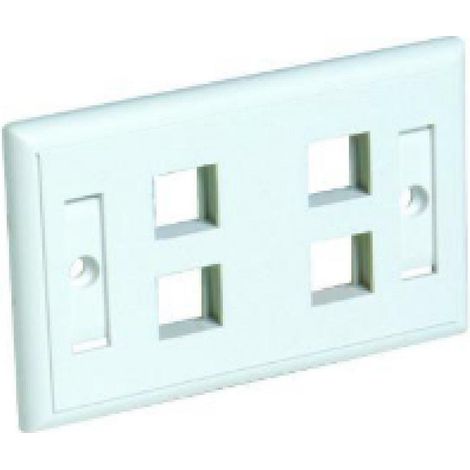 Qubix placca 4 posizioni fori per rj45 ccs passo 503 2004014