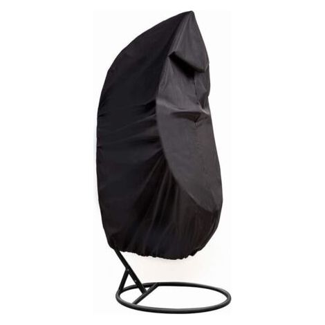 Housse de Fauteuil Suspendu Jardin Rotin Osier Fauteuil Suspendu Imperméable Housse Housse de Protection pour ufs Chaise résistant à l'eau et à la poussière - 190 X115cm (Noir) (1/5)