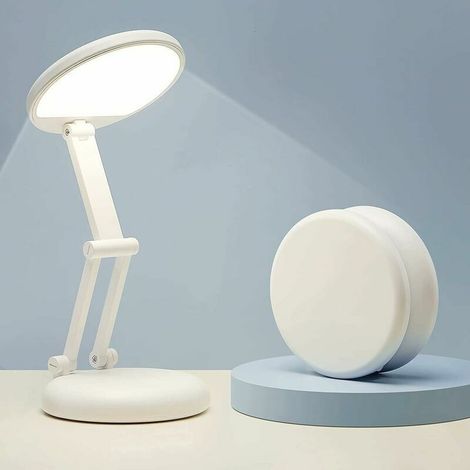 Tragbare und faltbare LED-Schreibtischlampe, Leselampe, wiederaufladbare LED-Lampe mit USB-Kabel, kabellose LED-Lampe, Kinderschreibtischlampe, Nachttischlampe, kleine LED-Schreibtischlampe, wiederauf (1/5)