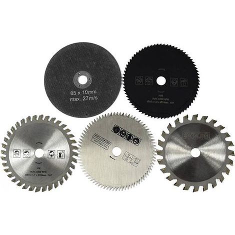 5PCS / Set 85mm Diamètre 10 mm Rotatif Diamètre intérieur, Petite Lame de scie Circulaire en Alliage Dur Outils de Coupe Rotatif (1/4)