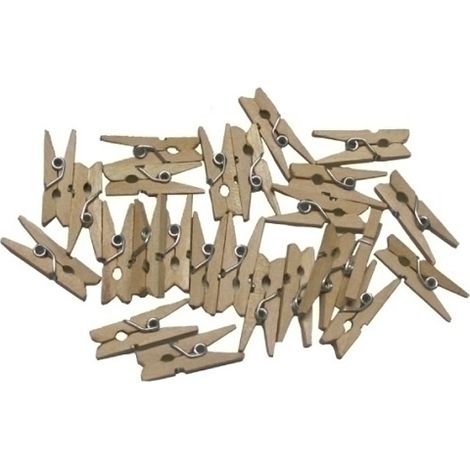 PINZAS SMART MADERA NATURAL PACK 30