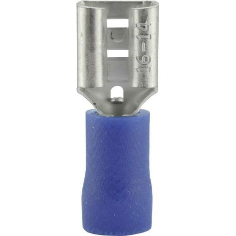 Cosse clip 6.3 mm x 0.8 mm Vogt Verbindungstechnik 3906 180 ° partiellement isolé bleu 1 pc(s) D28080 (1/4)