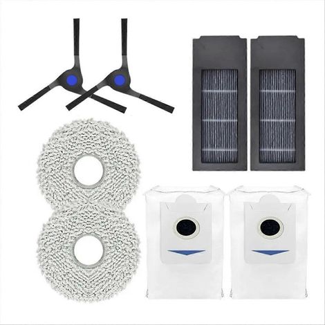 Debot X2 Ersatzteilset: Seitenbürste, HEPA-Filter, Wischpads und Staubbeutel – komplettes Wartungsset für Saugroboter, effizientes Reinigungszubehör (1/5)
