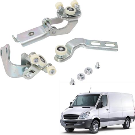 3-teiliges Schiebetürrollenset (unten rechts + Mitte + oben) für Mercedes-Benz Dodge Sprinter (1/5)