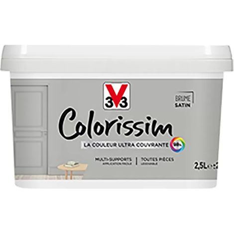 Peinture Multi-supports V33 Colorissim Satin Brume 2,5 L (1/4)
