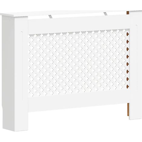vidaXL Cubierta para radiador MDF blanco 112x19x81,5 cm (1/2)