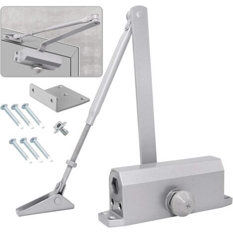 Ferme Porte Hydraulique Automatique avec Dispositif D'arrêt, Groom Fermeture Porte à Ressort Réglable, Tampon Fermé usage Commercial et Résidentiel Porte de (1/5)