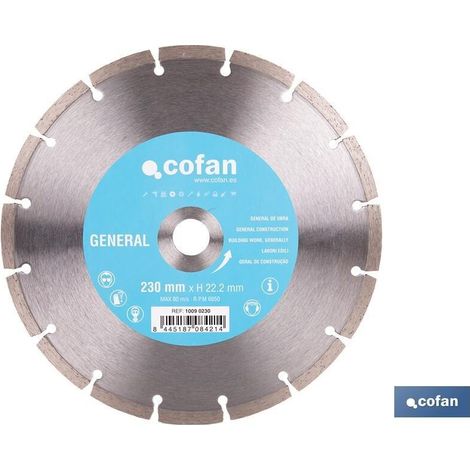 Disco Diamante Universal Basico 230 mm. (1/4)