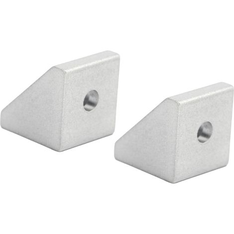 Équerre de renfort intérieur 2 pièces, support triangulaire à angle droit, 15x15mm, fixation métallique pour étagère et meuble (1/5)