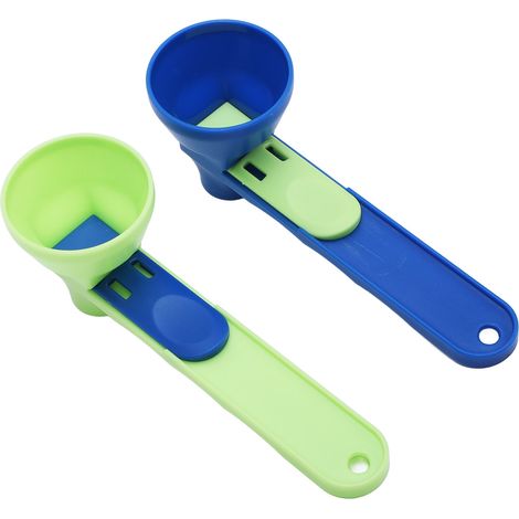 2PCS entonnoir cuillère protéine poudre ABS anti-débordement coulissant cuillère café de boisson sport (1/5)