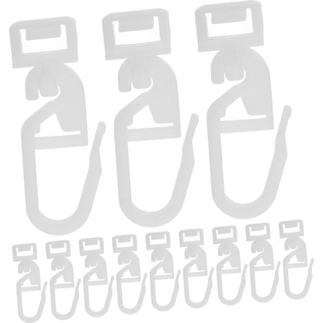 36pièces Lot de Crochets pour Rideaux Plastique Adaptés à Tringles De Douche Et Salles De Bain Résistants Et Faciles à Utiliser (1/5)
