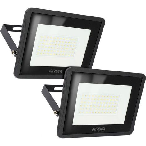 Lotto di 2 proiettori a LED 50W Alta luminosità 4500 Lumen IP65  Température de Couleur: 6000K bianco freddo