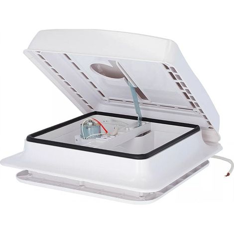 Dachluke 280x280 mm ohne Dauerbelüftung weiß mit Ventilator
