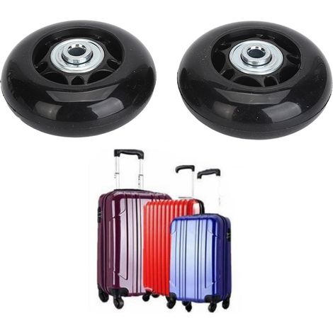 [Jeu de roues de remplacement pour valise] Roue pivotante universelle en PU 64x24mm avec outils d'installation (2 pièces) (1/5)
