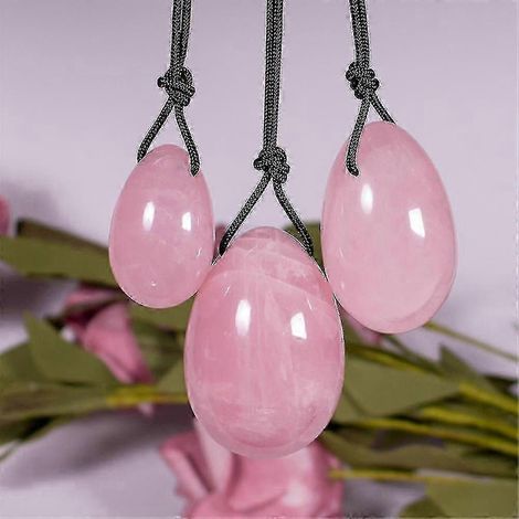 1 Ensemble d'œufs de yoni en quartz rose naturel, jade, cristal de guérison, bâtonnet de massage, pierre pour exercices de Kegel, pierre de guérison Reiki pour femmes - Yvan (1/5)