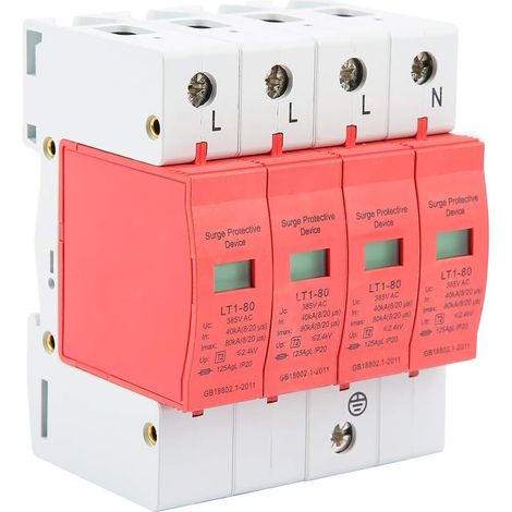 Dispositif de Protection de Maison, Dispositif de Protection de Tension, Basse Tension 4P 80KA, Système Domestique (1/5)