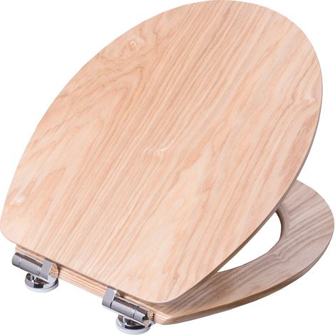 Cornat Ligna - Sedile WC in vero legno di pino, piacevole sensazione di seduta, elegante effetto legno adatto a qualsiasi bagno, sedile toilette, copriwater, KSLIGESC (1/4)