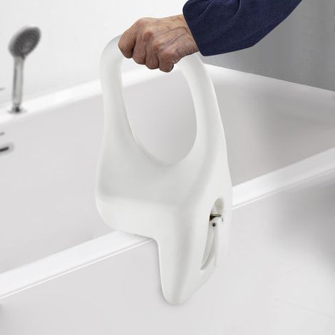 Ausilio per l'ingresso nella vasca da bagno per anziani, ausilio per l'ingresso nella vasca da bagno, barra di sostegno per bordo vasca con imbottitura in gomma, materiale per stampaggio a soffiaggio