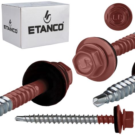 Tornillos de agricultor GTF2 Z14 4,8x60 mm RAL 3009 (1/5)