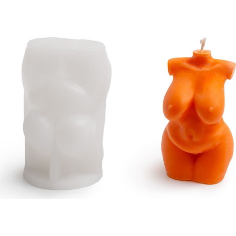 Silikon-Kerzenform für Frauen, 6 x 11 cm