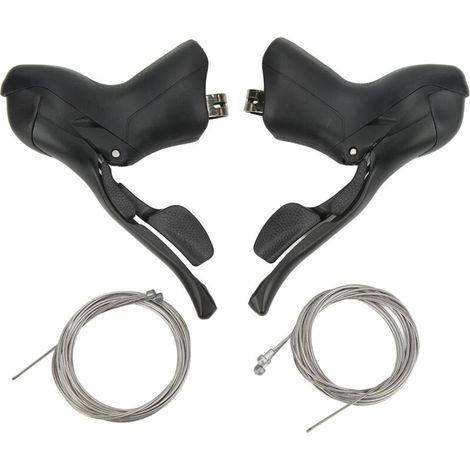 2 Pièces Levier de Frein et Changement de Vitesse 2x7 en Alliage d'Aluminium pour Vélo de Route - Compatible 7, 8, 9 Vitesses