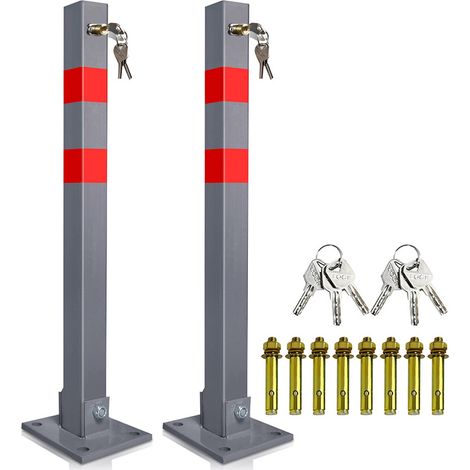 65cm Concrete Boundary Post Parcheggio Recinzione Pieghevole Post 2 pezzi