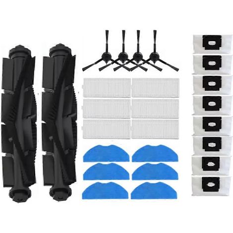 26 pour 360 S8 Plus / EZVIZ RE4 Plus / RE5 Plus / RC3 Plus Accessoires Roller Side Brosse Filtre Serpillière Sac à poussière (1/5)