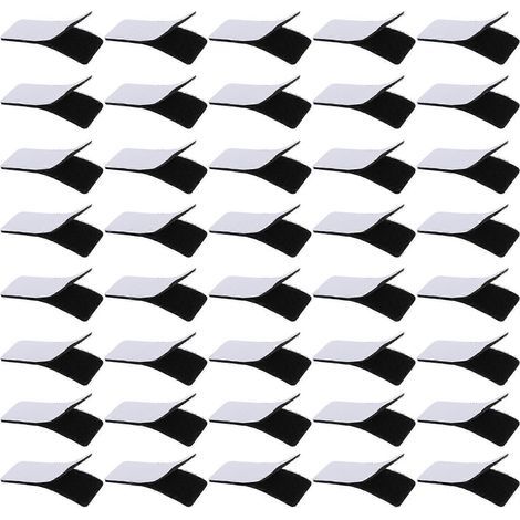 40 doppelseitige Klettstreifen zum Befestigen – 10,00 x 3,00 x 0,30 cm – Schwarz (1/3)