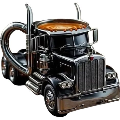 Mug en acier inoxydable en forme de voiture, cadeau idéal pour les passionnés d'automobile, sous-verres non inclus, jaune (1/3)